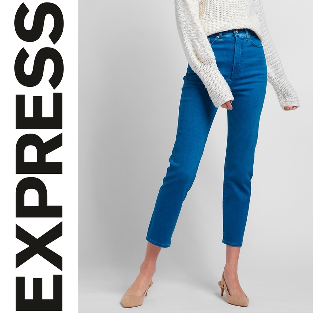 EUC {EXPRESS} Super High Rise Mom Jeans, 4